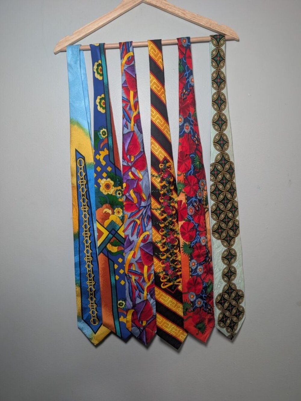 Lot of 6 Vintage 90s Rush Limbaugh No Boundaries Silk Ties Floral Abstract USA